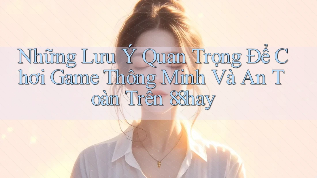 Những Lưu Ý Quan Trọng Để Chơi Game Thông Minh Và An Toàn Trên 88hay Những Lưu Ý Quan Trọng Để Chơi Game Thông Minh Và An Toàn Trên 88hay